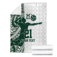 Polynesian Hawaii Volleyball Custom Blanket Kakau with Sport Style LT9 - Polynesian Pride