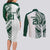 Polynesian Hawaii Volleyball Custom Couples Matching Long Sleeve Bodycon Dress and Long Sleeve Button Shirt Kakau with Sport Style