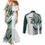 Polynesian Hawaii Volleyball Custom Couples Matching Mermaid Dress and Long Sleeve Button Shirt Kakau with Sport Style