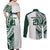 Polynesian Hawaii Volleyball Custom Couples Matching Off Shoulder Maxi Dress and Long Sleeve Button Shirt Kakau with Sport Style