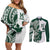 Polynesian Hawaii Volleyball Custom Couples Matching Off Shoulder Short Dress and Long Sleeve Button Shirt Kakau with Sport Style