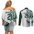 Polynesian Hawaii Volleyball Custom Couples Matching Off Shoulder Short Dress and Long Sleeve Button Shirt Kakau with Sport Style