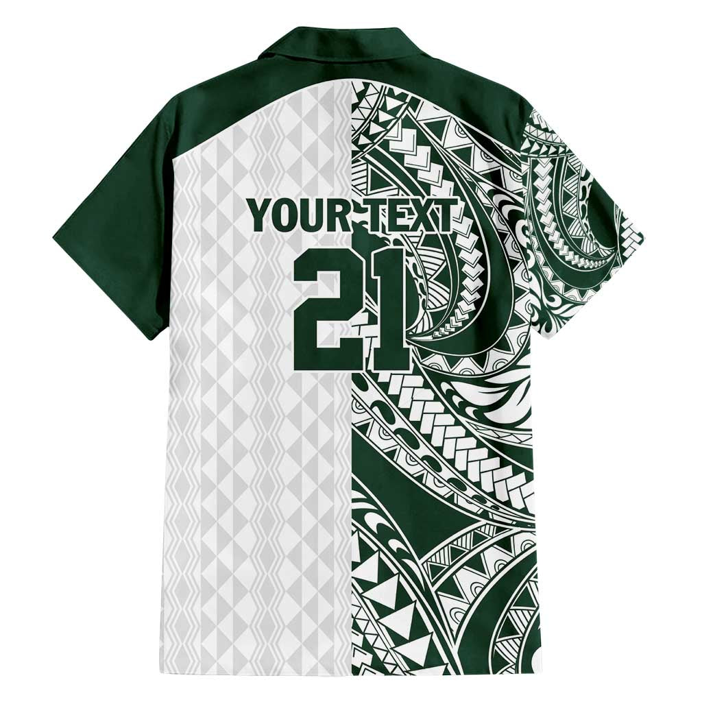 Polynesian Hawaii Volleyball Custom Family Matching Puletasi and Hawaiian Shirt Kakau with Sport Style