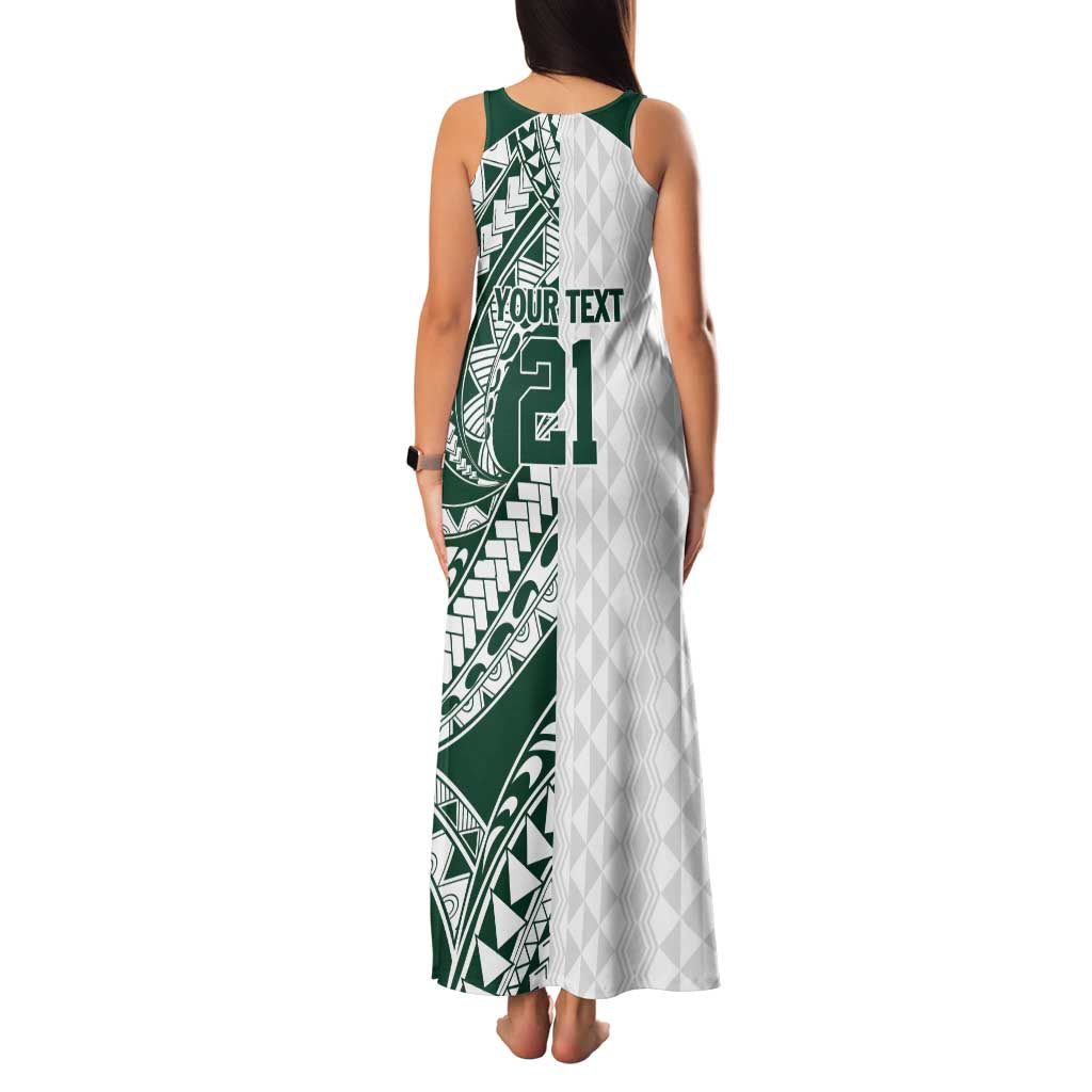 Polynesian Hawaii Volleyball Custom Family Matching Tank Maxi Dress and Hawaiian Shirt Kakau with Sport Style