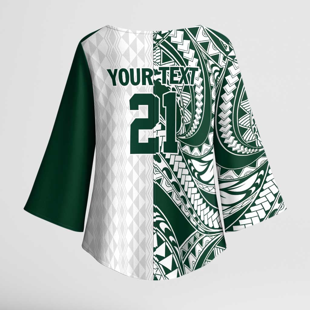 Polynesian Hawaii Volleyball Custom Kimono Sleeve Blouse Kakau with Sport Style - Polynesian Pride