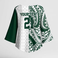 Polynesian Hawaii Volleyball Custom Kimono Sleeve Blouse Kakau with Sport Style - Polynesian Pride