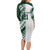 Polynesian Hawaii Volleyball Custom Long Sleeve Bodycon Dress Kakau with Sport Style