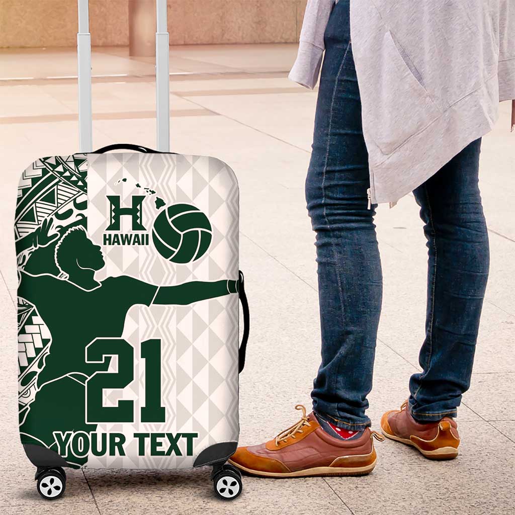 Polynesian Hawaii Volleyball Custom Luggage Cover Kakau with Sport Style