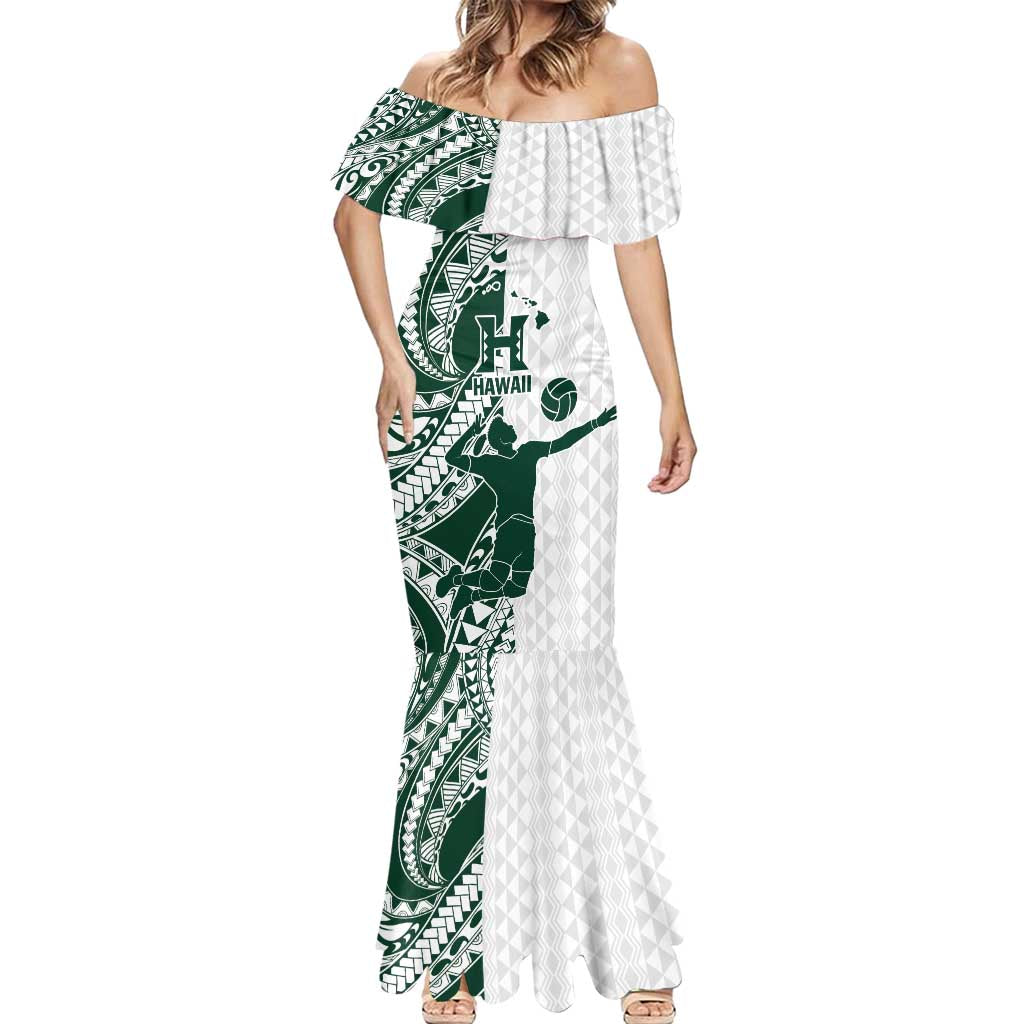 Polynesian Hawaii Volleyball Custom Mermaid Dress Kakau with Sport Style LT9 - Polynesian Pride