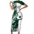 Polynesian Hawaii Volleyball Custom Short Sleeve Bodycon Dress Kakau with Sport Style