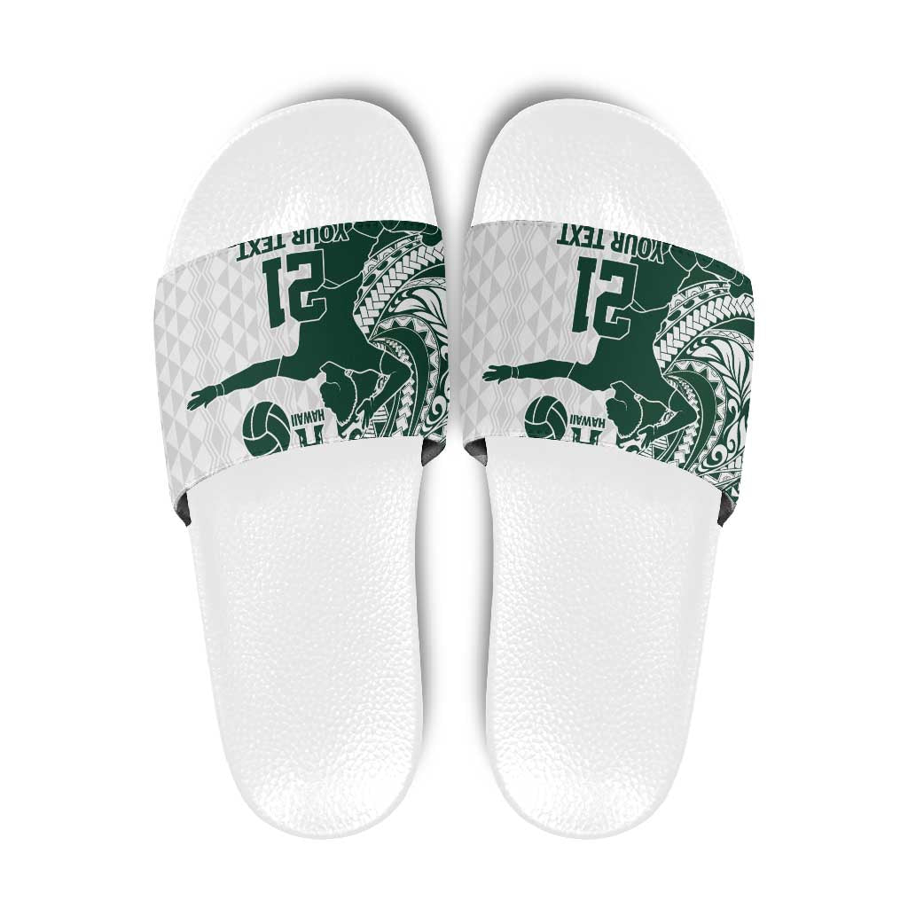 Polynesian Hawaii Volleyball Custom Slide Sandals Kakau with Sport Style - Polynesian Pride