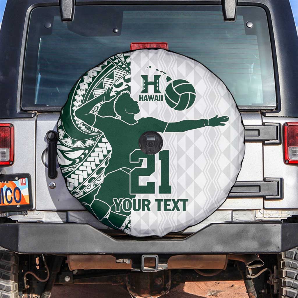 Polynesian Hawaii Volleyball Custom Spare Tire Cover Kakau with Sport Style