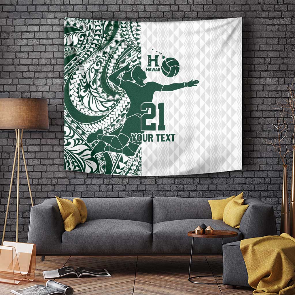 Polynesian Hawaii Volleyball Custom Tapestry Kakau with Sport Style