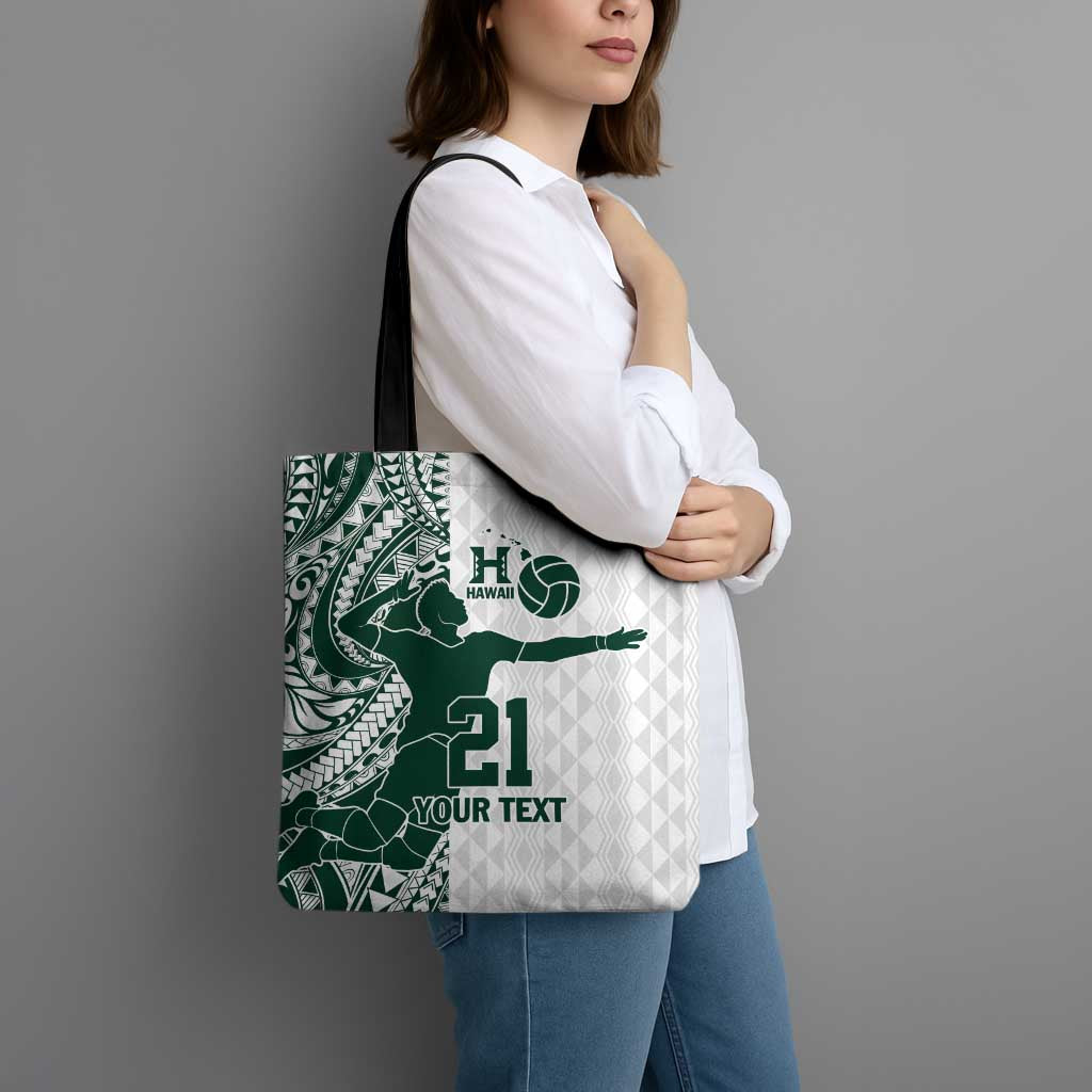 Polynesian Hawaii Volleyball Custom Tote Bag Kakau with Sport Style - Polynesian Pride