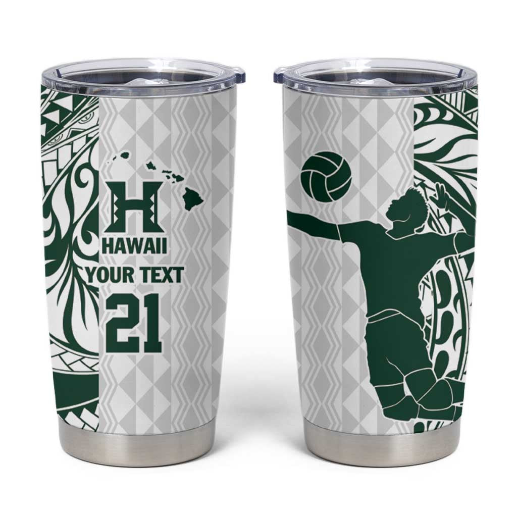 Polynesian Hawaii Volleyball Custom Tumbler Cup Kakau with Sport Style