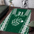 Polynesian Hawaii Volleyball Custom Area Rug Green Kakau with Map Motif