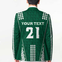 Polynesian Hawaii Volleyball Custom Blazer Green Kakau with Map Motif - Polynesian Pride