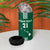 Polynesian Hawaii Volleyball Custom 4 in 1 Can Cooler Tumbler Green Kakau with Map Motif