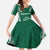 Polynesian Hawaii Volleyball Custom Family Matching Mermaid Dress and Hawaiian Shirt Green Kakau with Map Motif