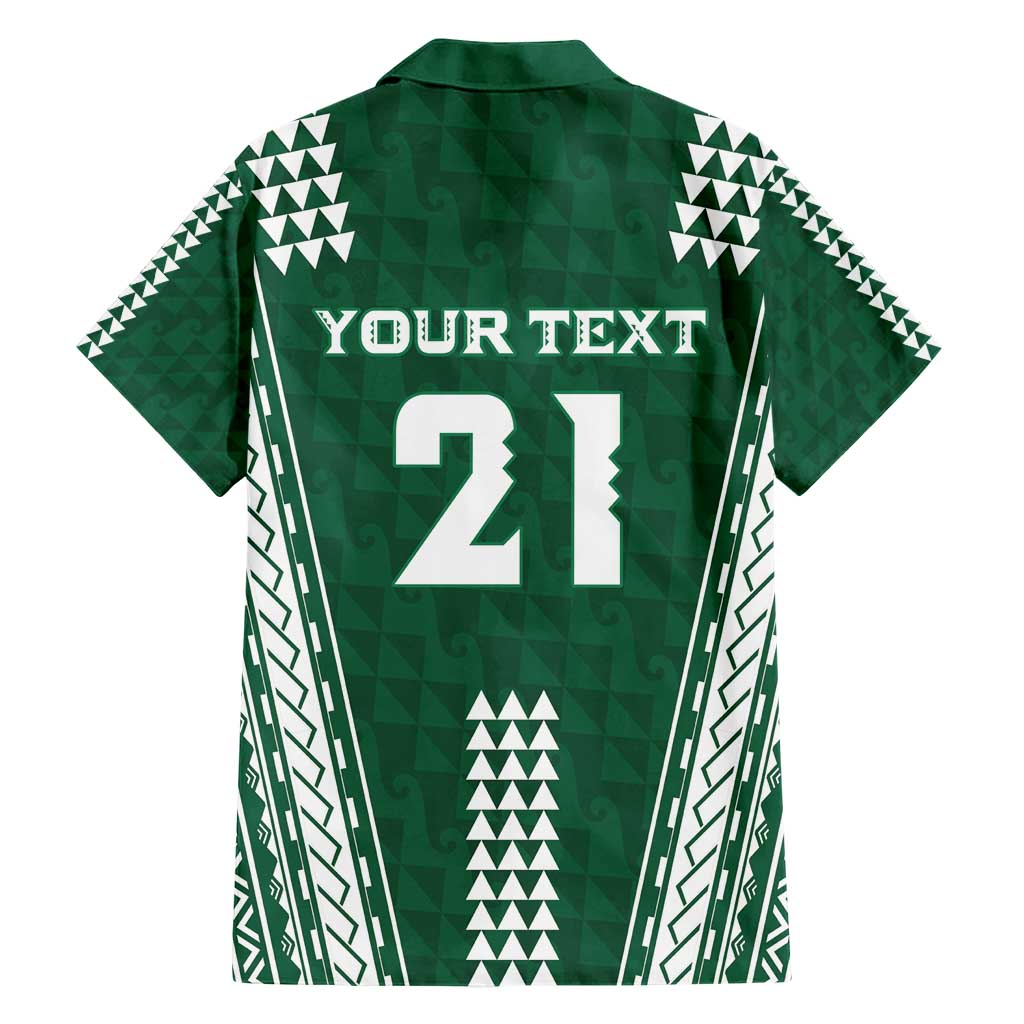 Polynesian Hawaii Volleyball Custom Family Matching Short Sleeve Bodycon Dress and Hawaiian Shirt Green Kakau with Map Motif LT9 - Polynesian Pride