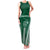 Polynesian Hawaii Volleyball Custom Family Matching Tank Maxi Dress and Hawaiian Shirt Green Kakau with Map Motif