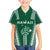 Polynesian Hawaii Volleyball Custom Family Matching Tank Maxi Dress and Hawaiian Shirt Green Kakau with Map Motif