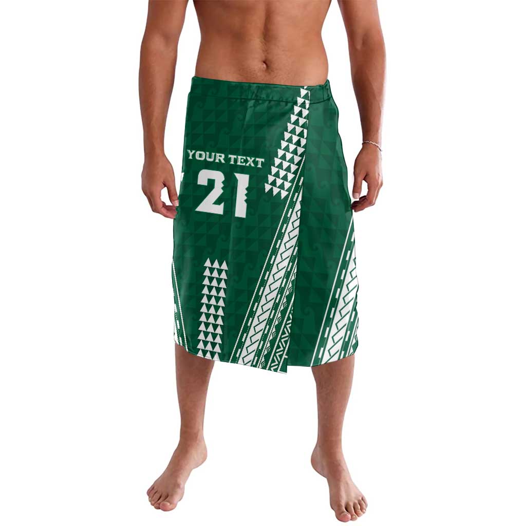 Polynesian Hawaii Volleyball Custom Lavalava Green Kakau with Map Motif