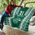 Polynesian Hawaii Volleyball Custom Quilt Green Kakau with Map Motif