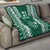 Polynesian Hawaii Volleyball Custom Quilt Green Kakau with Map Motif