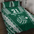 Polynesian Hawaii Volleyball Custom Quilt Bed Set Green Kakau with Map Motif