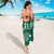 Polynesian Hawaii Volleyball Custom Sarong Green Kakau with Map Motif