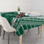 Polynesian Hawaii Volleyball Custom Tablecloth Green Kakau with Map Motif