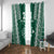 Polynesian Hawaii Volleyball Custom Window Curtain Green Kakau with Map Motif