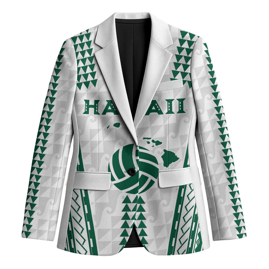 Polynesian Hawaii Volleyball Custom Blazer White Kakau with Map Motif - Polynesian Pride