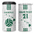 Polynesian Hawaii Volleyball Custom 4 in 1 Can Cooler Tumbler White Kakau with Map Motif