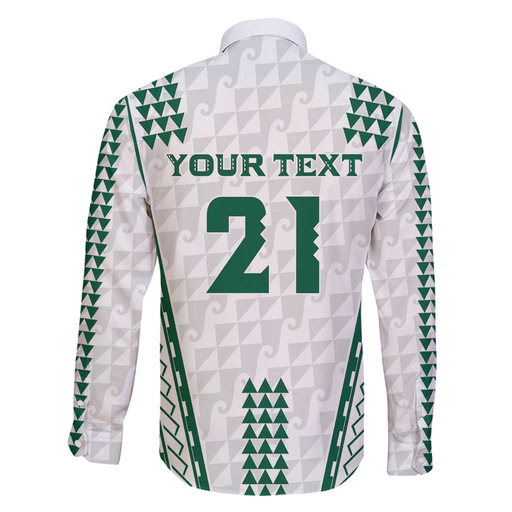 Polynesian Hawaii Volleyball Custom Family Matching Puletasi and Hawaiian Shirt White Kakau with Map Motif