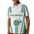 Polynesian Hawaii Volleyball Custom Kid Polo Shirt White Kakau with Map Motif