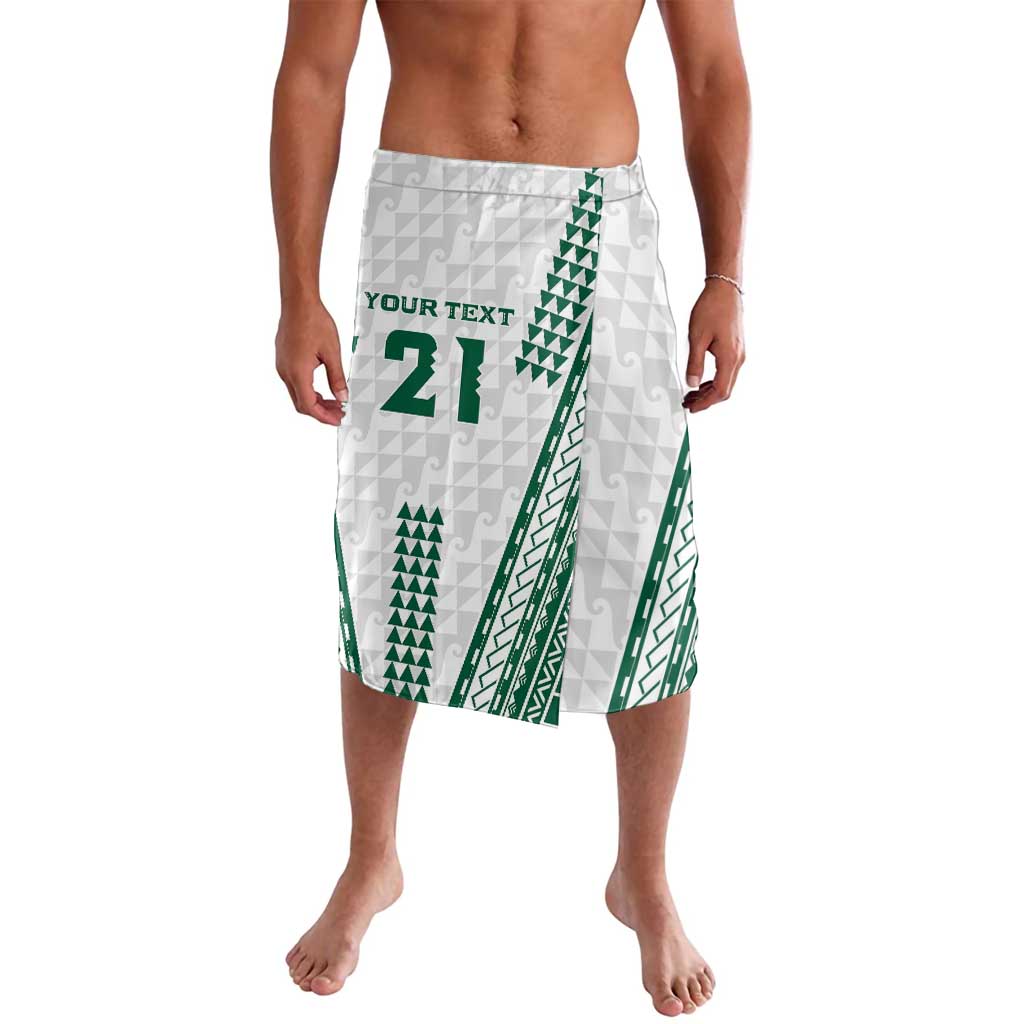 Polynesian Hawaii Volleyball Custom Lavalava White Kakau with Map Motif