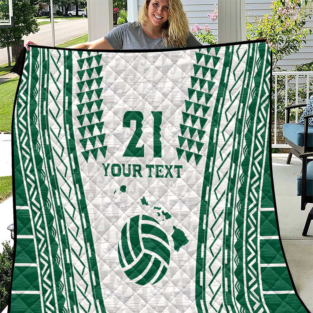 Polynesian Hawaii Volleyball Custom Quilt White Kakau with Map Motif LT9 White - Polynesian Pride