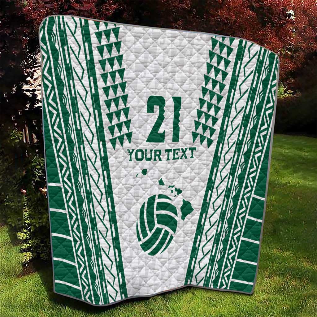 Polynesian Hawaii Volleyball Custom Quilt White Kakau with Map Motif LT9 - Polynesian Pride