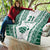 Polynesian Hawaii Volleyball Custom Quilt White Kakau with Map Motif