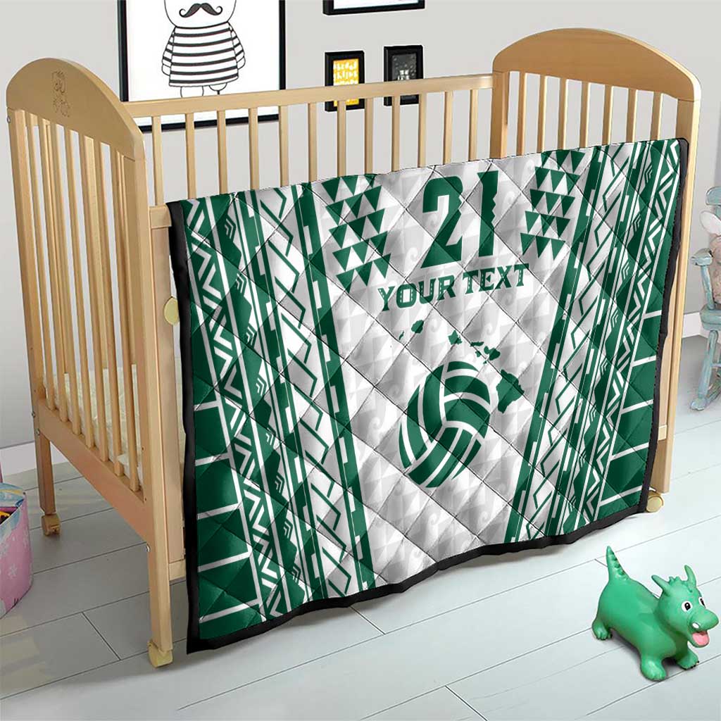 Polynesian Hawaii Volleyball Custom Quilt White Kakau with Map Motif LT9 - Polynesian Pride
