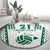 Polynesian Hawaii Volleyball Custom Round Carpet White Kakau with Map Motif