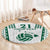 Polynesian Hawaii Volleyball Custom Round Carpet White Kakau with Map Motif