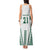 Polynesian Hawaii Volleyball Custom Tank Maxi Dress White Kakau with Map Motif