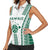 Polynesian Hawaii Volleyball Custom Women Sleeveless Polo Shirt White Kakau with Map Motif