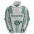 Polynesian Hawaii Volleyball Custom Zip Hoodie White Kakau with Map Motif