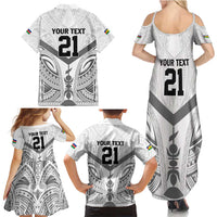 New Caledonia Football Custom Family Matching Summer Maxi Dress and Hawaiian Shirt Go Champions Les Cagous