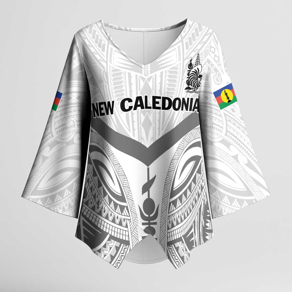 New Caledonia Football Custom Kimono Sleeve Blouse Go Champions Les Cagous - Polynesian Pride