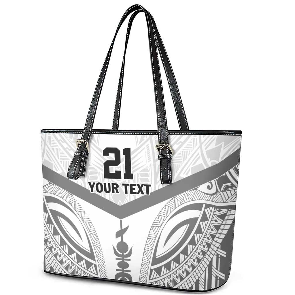 New Caledonia Football Custom Leather Tote Bag Go Champions Les Cagous